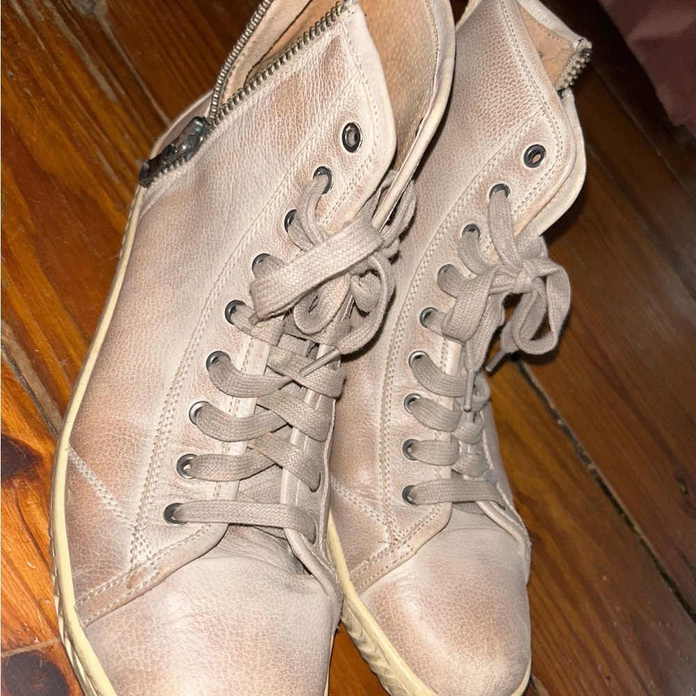 John Varvatos Hattan Side-Zip Leather High Top Sneakers Shoes Men’s size 7